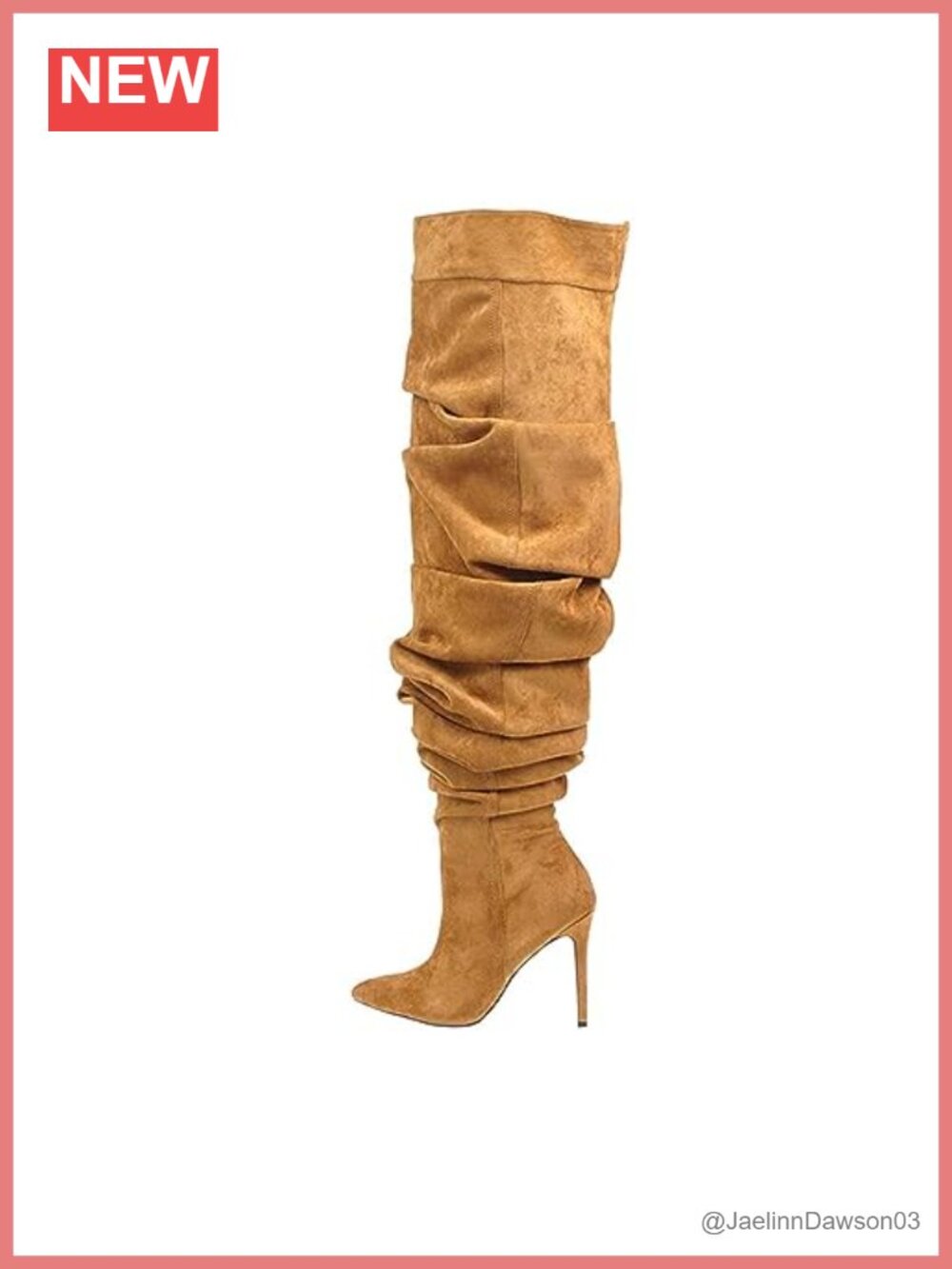 Women's Over-The-Knee Boots Pleated Denim Pointed Toe Stiletto Heel Thigh High